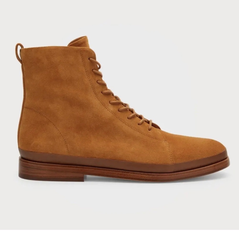 New! Vince Cooper Suede Lace-Up Booties size 5.5M